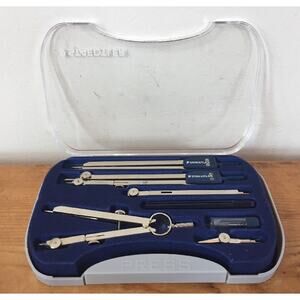 Staedtler Arco Italy Precision Math Drafting Compass Set w Case No. 559 09